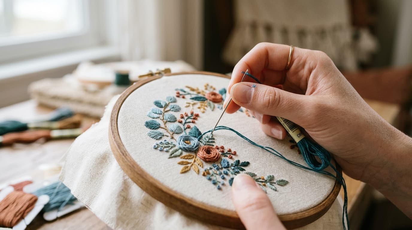 Needlework in progress